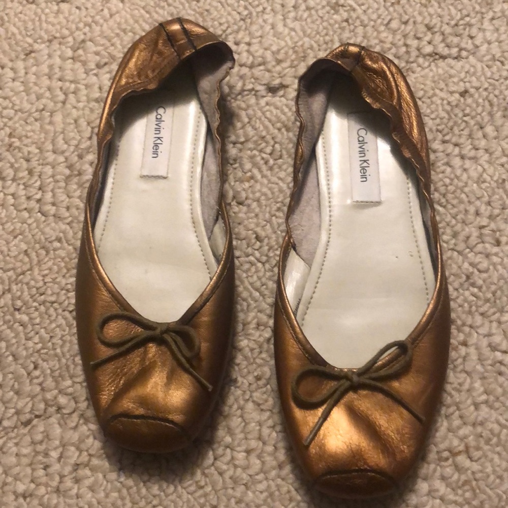 COPY - Bronze Calvin Klein ballet flats